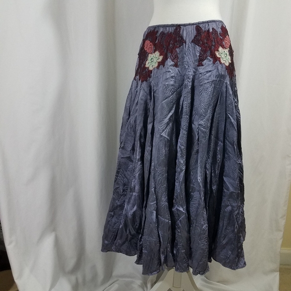 Free People Applique Flounce Skirt 4 - Picture 11 of 16